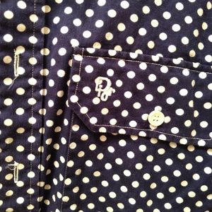 Dior polkadot short sleeve button up